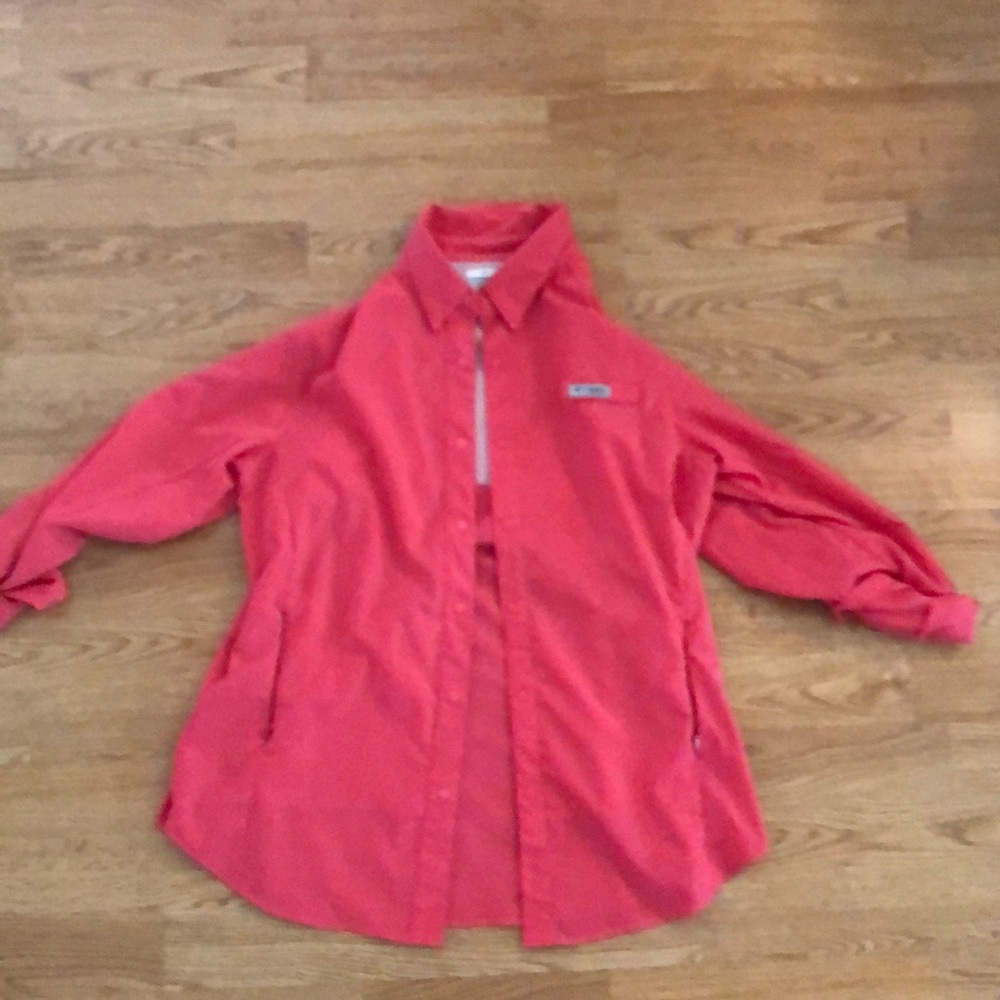a coral colombia PFG jacket